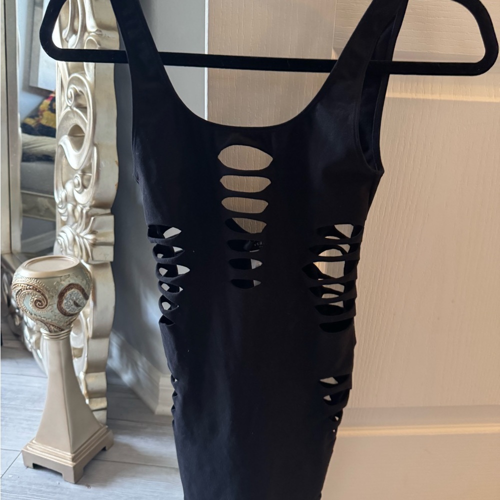 Versace Black Cutout Dress